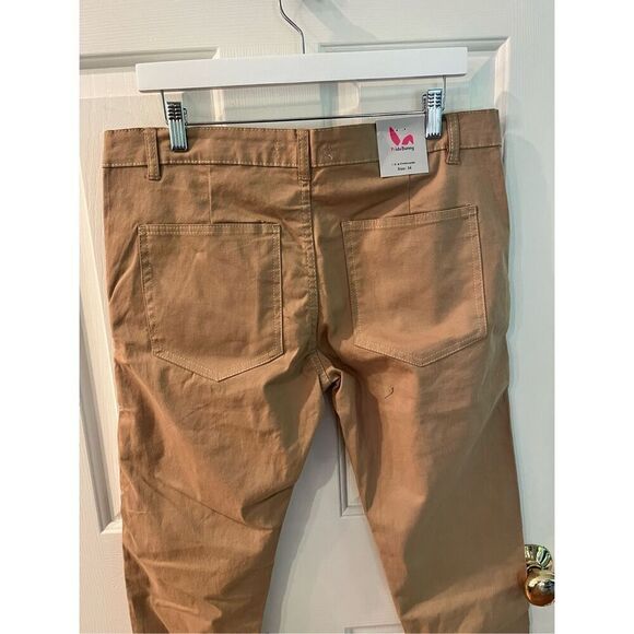 Pride Bunny Tan Rainbow Roll Cuff Chino Pants sz 34 NWT - Picture 8 of 12